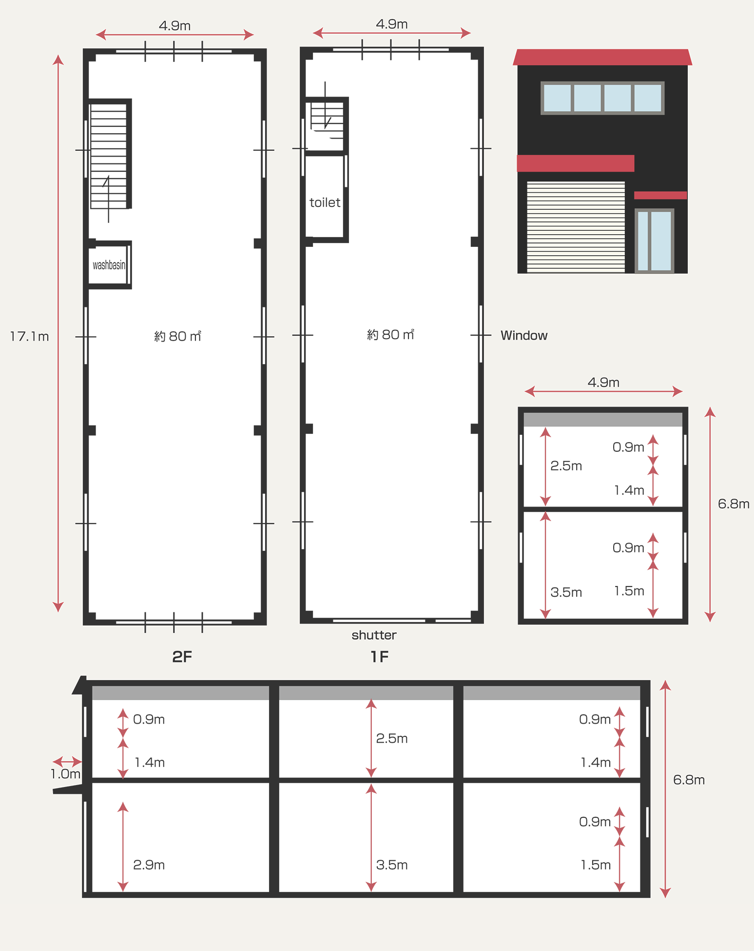 フロアプラン - 1F・2F見取り図