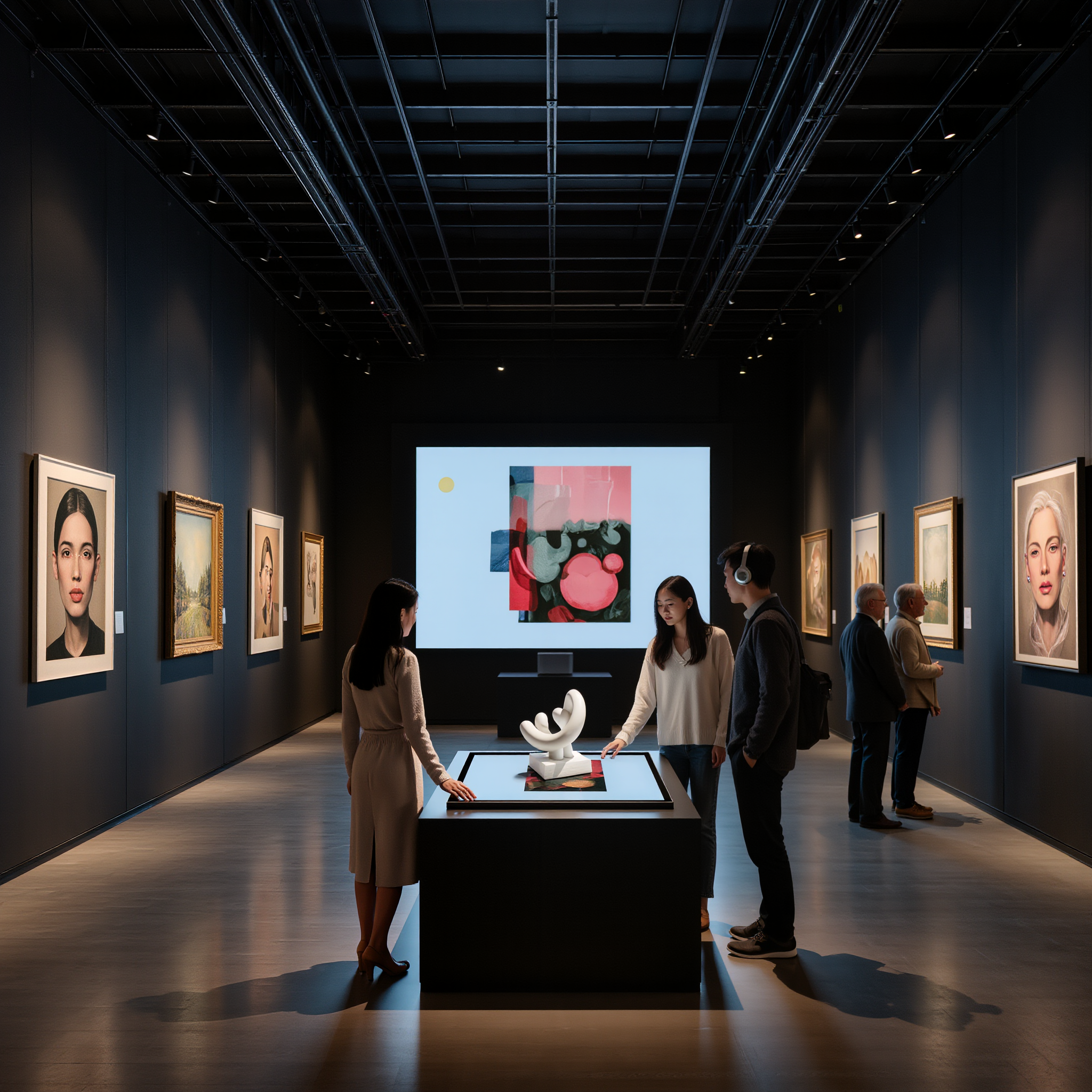 デジタルサイネージによる映像展示